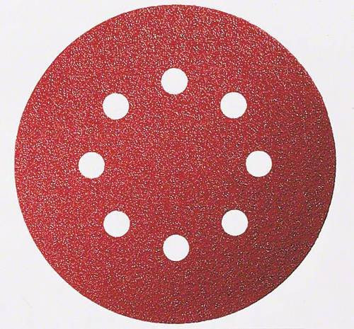 Bosch Expert Exzenterschleifpapier für Holz und Lack, Körnung 240, Durchmesser: 115 mm, 5 Stück, Rot - Bild 1