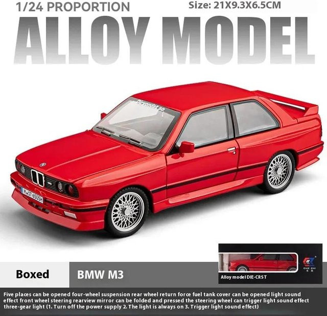 Linyi toy car BMW M3, Automodell, 1:24, Metall, ab 4 Jahren - Bild 1