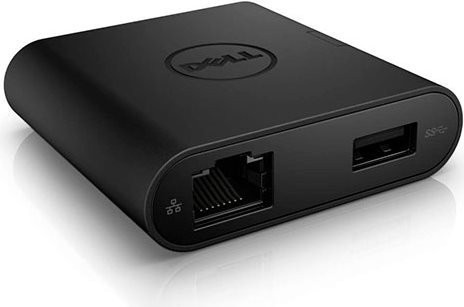 Dell DA200 Externer Videoadapter in Schwarz mit USB-C, HDMI und Ethernet/LAN - Bild 1