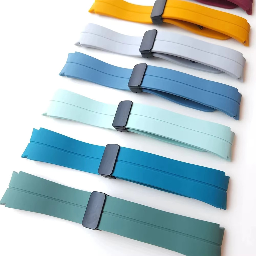 Uhrenarmband Silikon, Magnetisch, Schwarz, Unisex - Bild 2