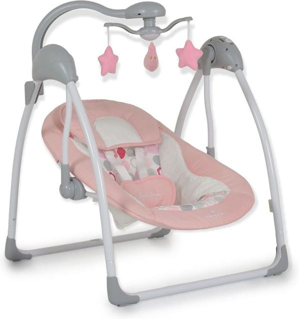 Elektrische Babywippe Cangaroo Jessica mit Spielbogen, Musikfunktion und Schaukelfunktion in Rosa - Bild 1