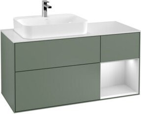 V&B Waschtischunterschrank Finion mit Wandbeleuchtung, Breite: 120 cm, Lackiert - Bild 1