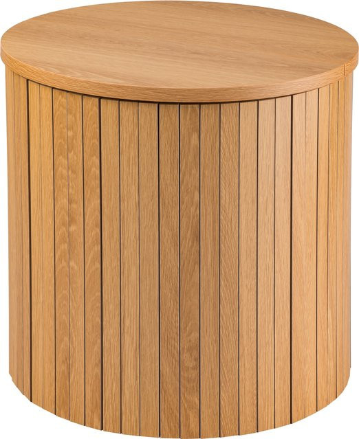 LIVARNO Beistelltisch Eiche, runder Beistelltisch mit klappbarer Platte in skandinavischem Design, B/T/H: 39,0 x 37,0 x 25,0 cm - Bild 1