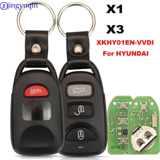 Xhorse VVDI XKHY01EN Draht Fernbedienung Auto Schlüssel für Hyundai, 3 + 1 Tasten, Englisch Version - Bild 1