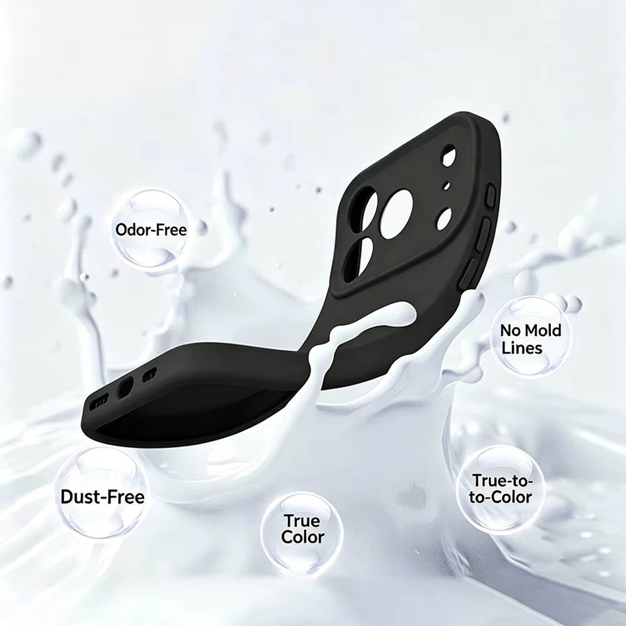 A-ArianaS Petal Soft TPU Handyhülle für iPhone in Schwarz, stoßfest und kratzfest - Bild 1