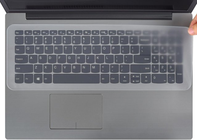 Universelle ultradünne Silikon-Tastaturabdeckung für 12-17 Zoll Laptops, wasserdicht und staubdicht, transparent - Bild 1
