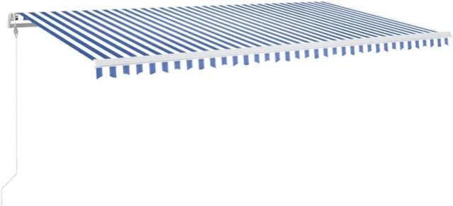 Automatisches Markisen-Set von furnicato in Blau und Weiß, B/T: 600 x 350 cm - Bild 1