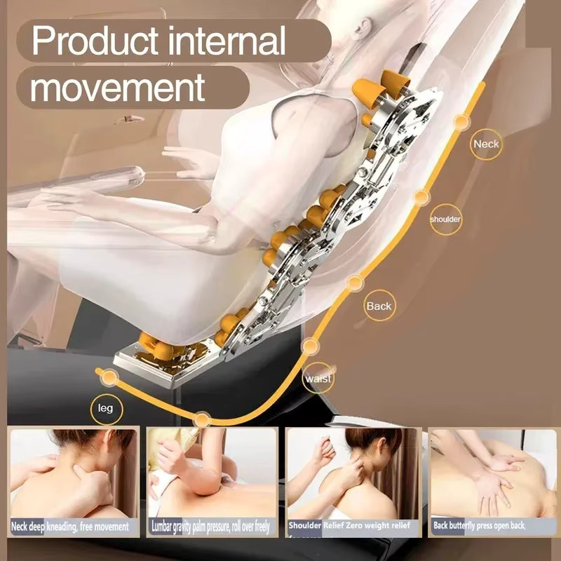FULANG 4D SL-Track Massagesessel mit Zero Gravity Funktion, Ganzkörper-Airbag-Massage und Touchscreen, Schwarz - Bild 1
