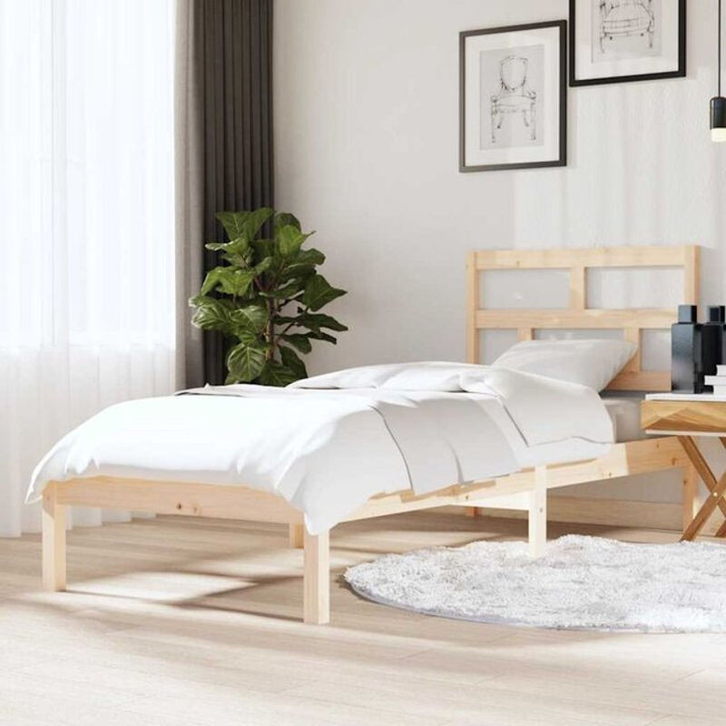 Massivholzbett Vidaxl aus Kiefer in Braun, B/L: 75 x 190 cm - Bild 1