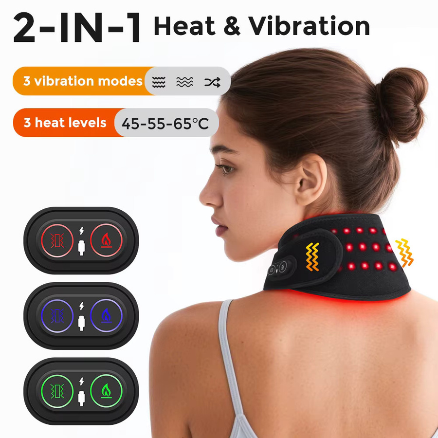 Hailicare Elektrischer Heiz-Nackengürtel, Schwarz, Unisex - Bild 3
