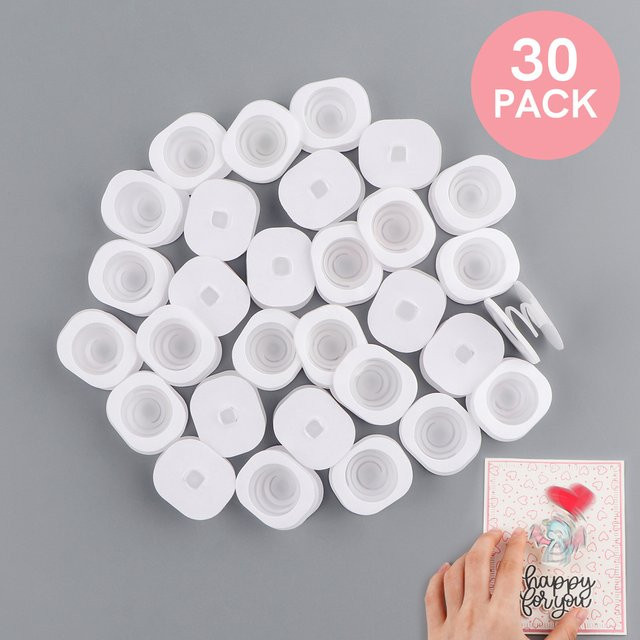 30er Set Mini Action Wobbles aus Kunststoff – Selbstklebende Federn für interaktive Bastelkarten und Handwerksprojekte - Bild 1