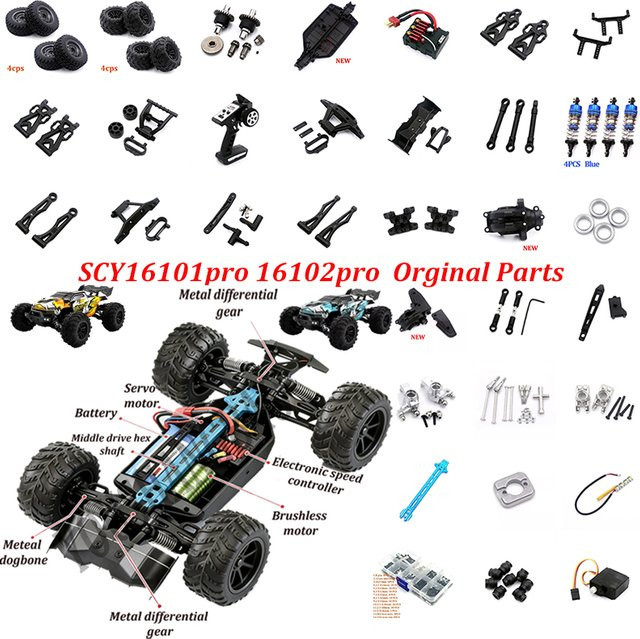 YOUSHANGBAO SCY 16101 PRO 16102 PRO RC Auto Originalteile, Antriebswelle, Getriebe, Schwingarm, Lenkungsfassung, Fernbedienung, Reifen, Motor, VS SG116 MAX - Bild 1