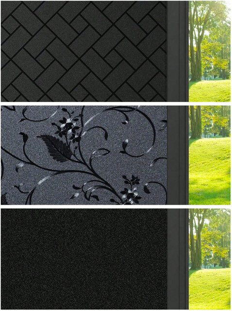 BUNPIG Verdunkelungs-Fensterfolie als Sichtschutz und Sonnenschutz in Schwarz - Bild 1