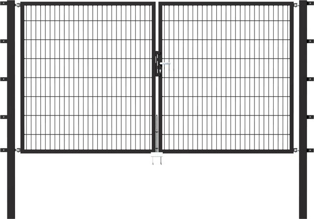 GAH ALBERTS Doppeltor Flexo aus Stahl in Anthrazit Schwarz B: 300 cm, H: 180 cm - Bild 1