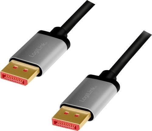 LogiLink DisplayPort AV Anschlusskabel Schwarz/Grau, Länge: 1 m - Bild 1