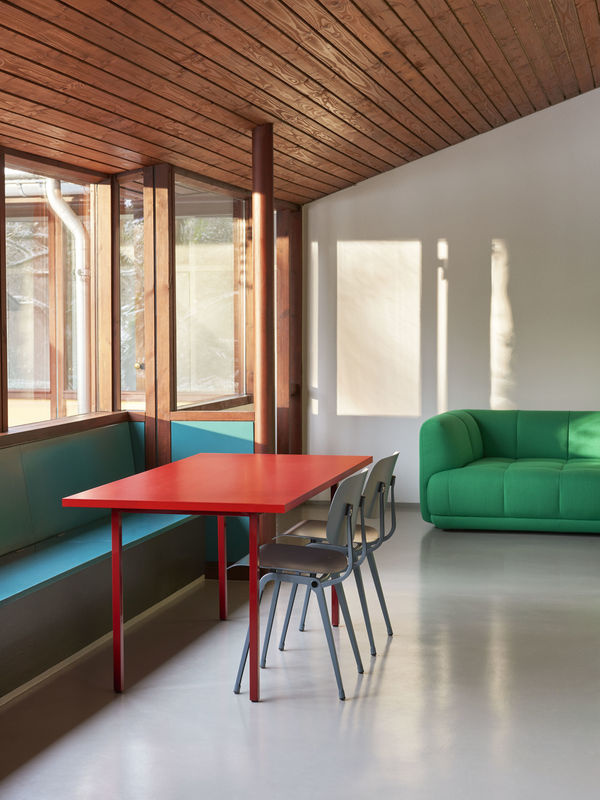 HAY Two Colour Tisch Rechteckig in Rot aus Valchromat und Stahlrohr - Bild 2