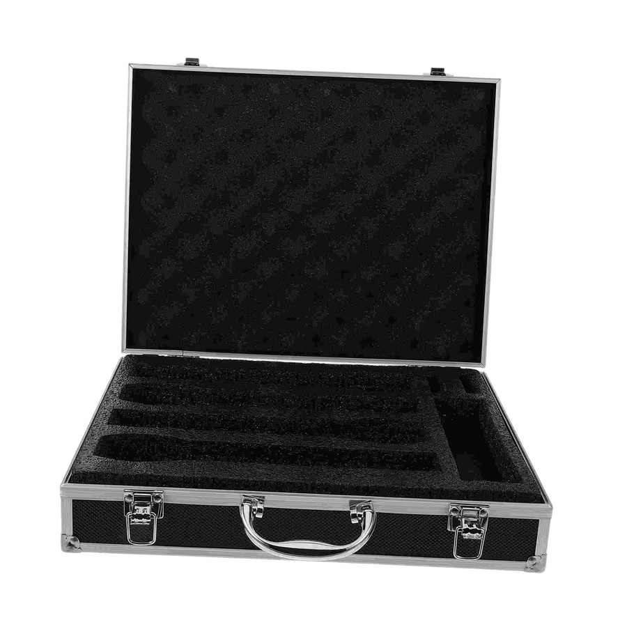 MagiDeal Mikrofon-Tragetasche in Schwarz mit Schaumstoffpolsterung und Hartschale für 4 Mikrofone sowie Rundfunkausrüstung und Mischpulte - Bild 2