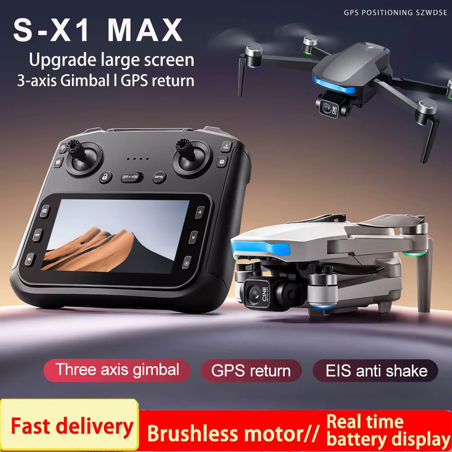 WDSZKMYF S-X1 MAX 4K Drohne, mit HD Kamera, 3-Achsen Gimbal, GPS, 5G WIFI, Schwarz - Bild 2