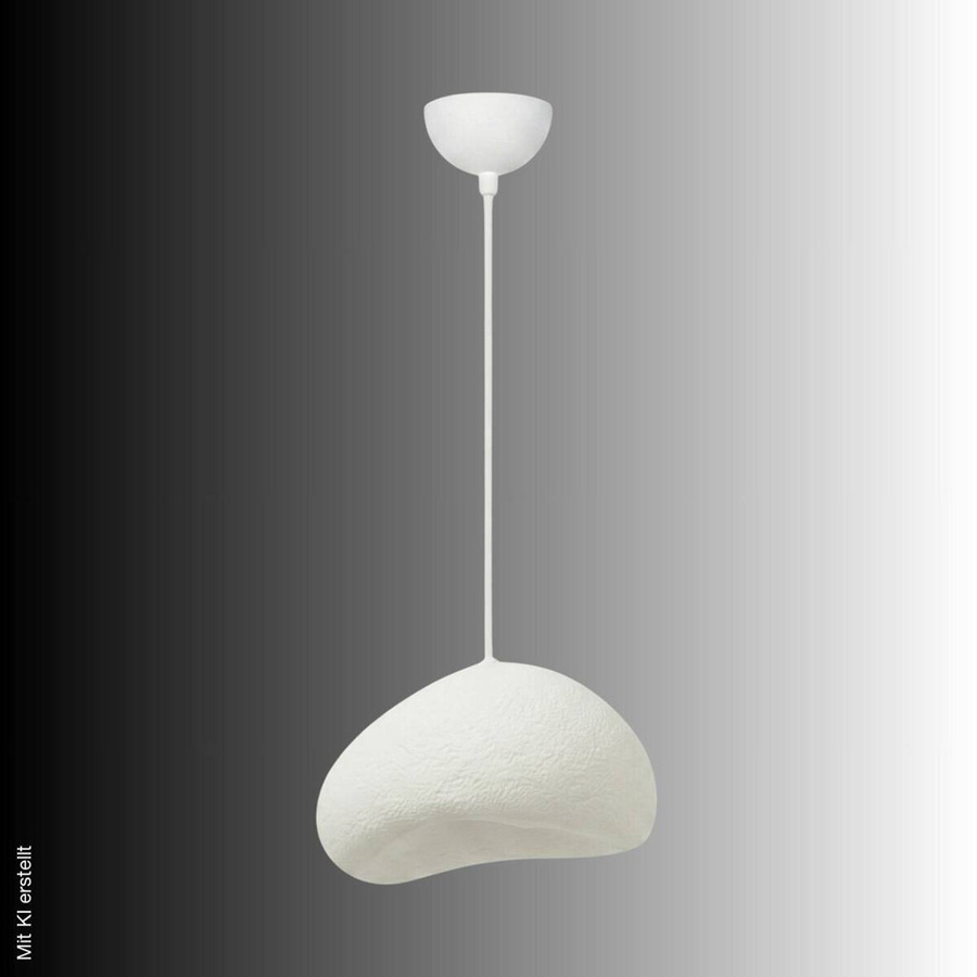 Opviq Pendelleuchte modern in Weiß aus Metall und Glas mit E27 Fassung, B/T/H: 32 x 27 x 32 cm - Bild 3