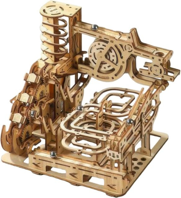 OUZEY 3D Holzmurmelbahn, Mechanisches Modell, STEM Lernspielzeug, ab 14 Jahre - Bild 1