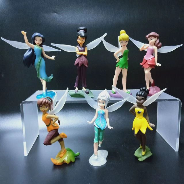 Bandai Prinzessin Tinkerbell Mini-Feenfiguren, 7-teiliges Set - Bild 1