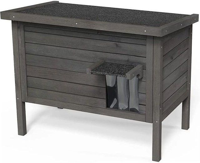 Katzenhaus Divit KH74 Grau mit Schaumstoffisolierung B/T/H: 80,5 x 47 x 61 cm - Bild 1