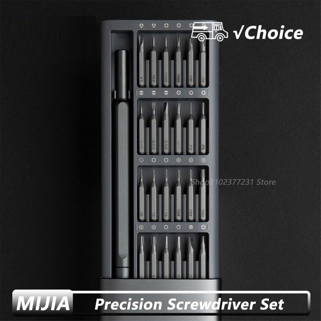 Xiaomi Mijia Präzisions-Schraubendreher-Set mit 24 Magnetbits und Aluminiumbox - Bild 1