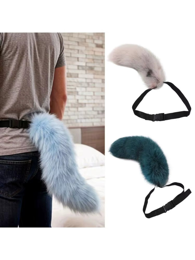 Y3NE Weiches Plüsch-Cosplay-Schwanz-Requisit, Zubehör, Bunt / Mehrfarbig - Bild 3