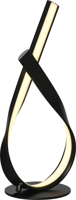HOMCOM Moderne Tischlampe in Schwarz mit LED warmweiß, dimmbar, Design-Spirallampe, B/T/H: 15 x 21 x 43 cm, Aosom - Bild 1
