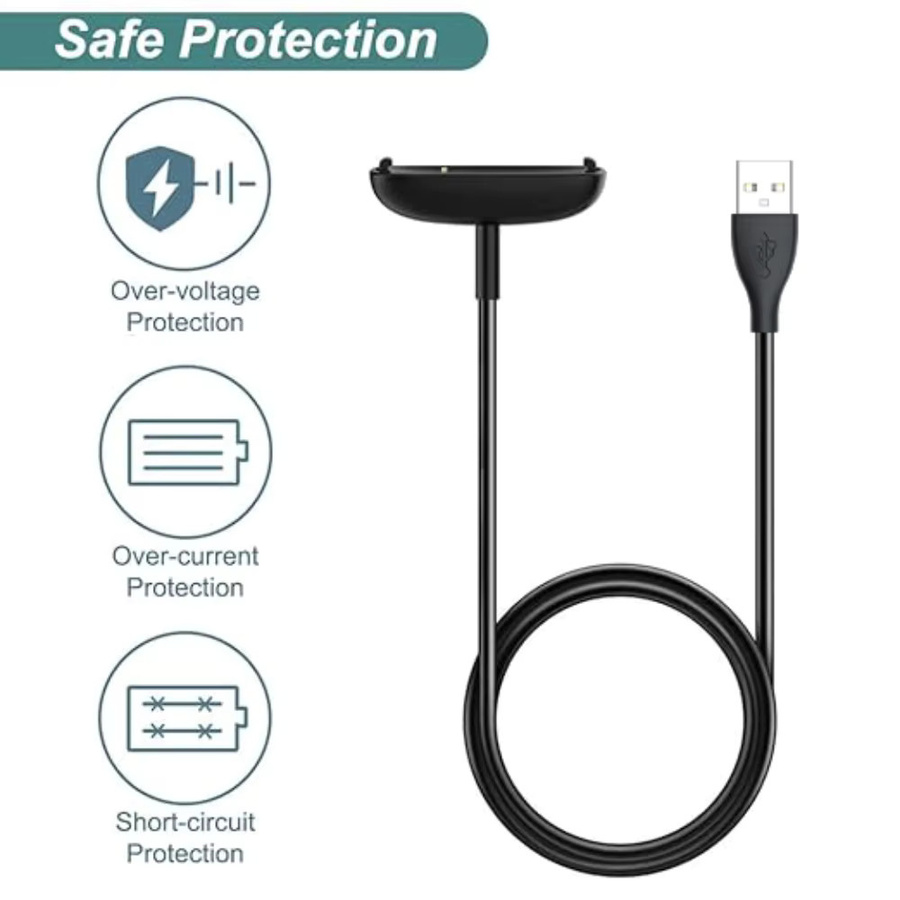Fitbit Ersatzladegerät für Fitbit Inspire 3, USB, Schwarz, 2er-Pack - Bild 3