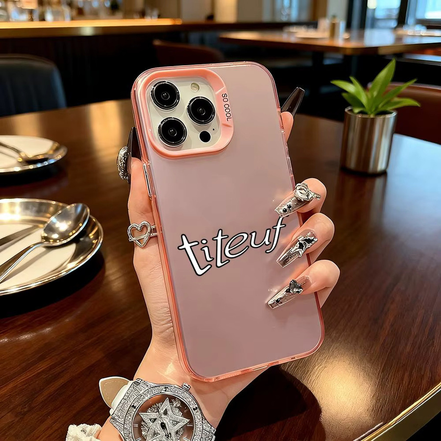 Stoßfeste P-Titeuf Silikon-Handyhülle aus TPU für Apple iPhone in Pink - Bild 1