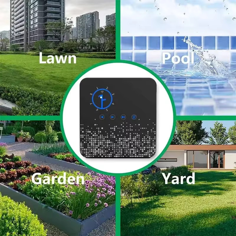 Tuya Smart WiFi Sprinkler Controller mit 8 Zonen, Automatischer Bewässerungstimer für Alexa und Google Smart Home, Schwarz - Bild 4