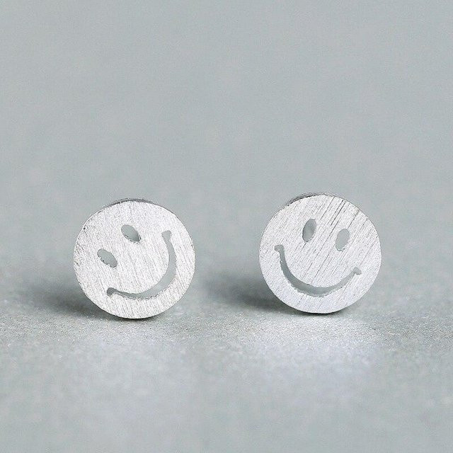 Ohrstecker Messing, Silber, Damen - Bild 1