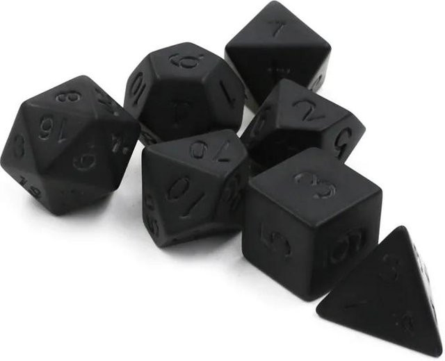 Super Six Schwarzes Würfel-Set aus Kunststoff - Bild 1