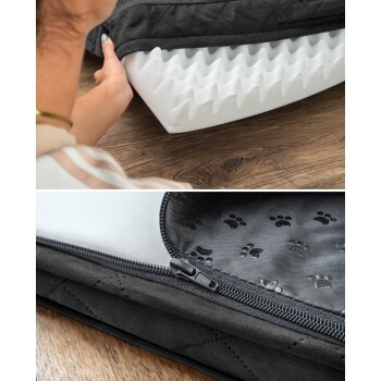 Lionto Hundematte CozyPad in Schwarz mit orthopädischem Schaumstoff und abnehmbarem Bezug aus Kunstleder - Bild 2