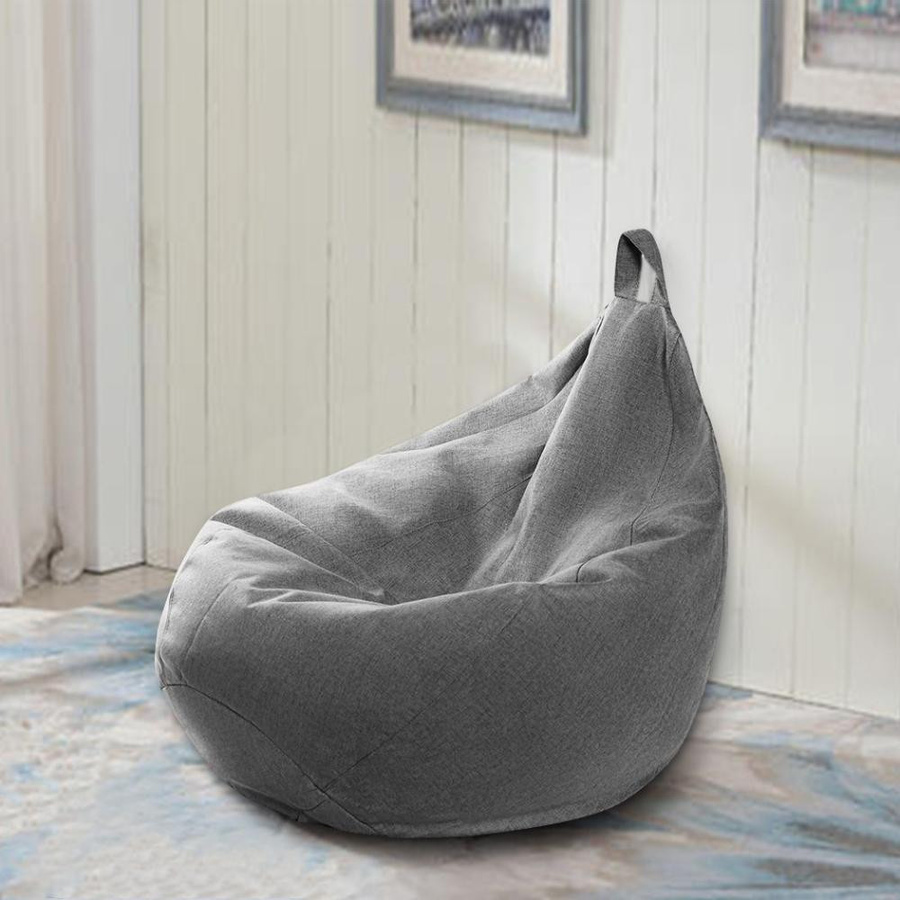 Weicher und bequemer Sitzsack in Gelb für Kinder und Erwachsene, kuscheliger Gamer-Stuhl und Liegestuhl, B/T/H: 80 x 90 x 0 cm - Bild 2
