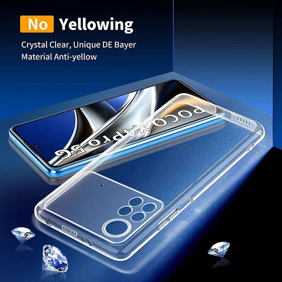 Ultra-dünne transparente TPU Schutzhülle für Xiaomi Poco M4 M3 M5 M6 Pro und Poco X4 X3 X5 X6 Pro 5G - Bild 2