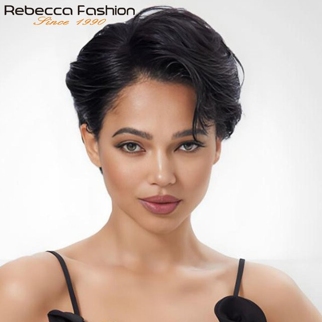 Rebecca Youth Perücke, Bob Pixie Cut, Echthaar, Damen - Bild 1
