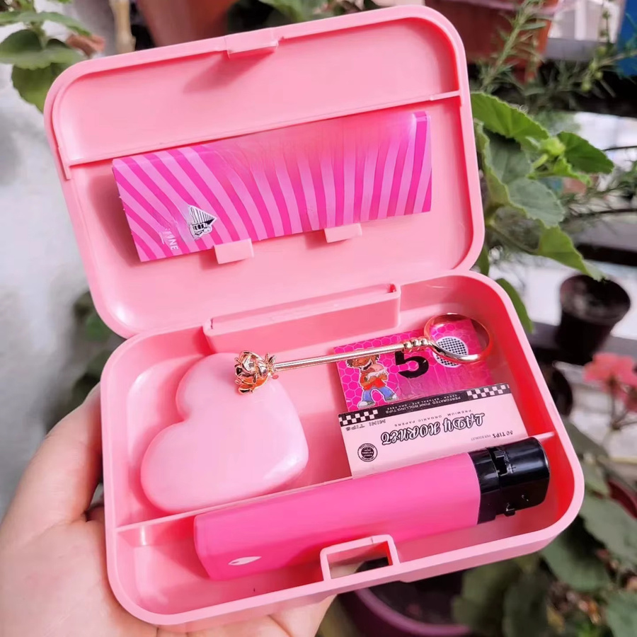 Diskrete Aufbewahrungsbox für Rauchzubehör von JBNG in Pink oder Purple aus Kunststoff - Bild 1