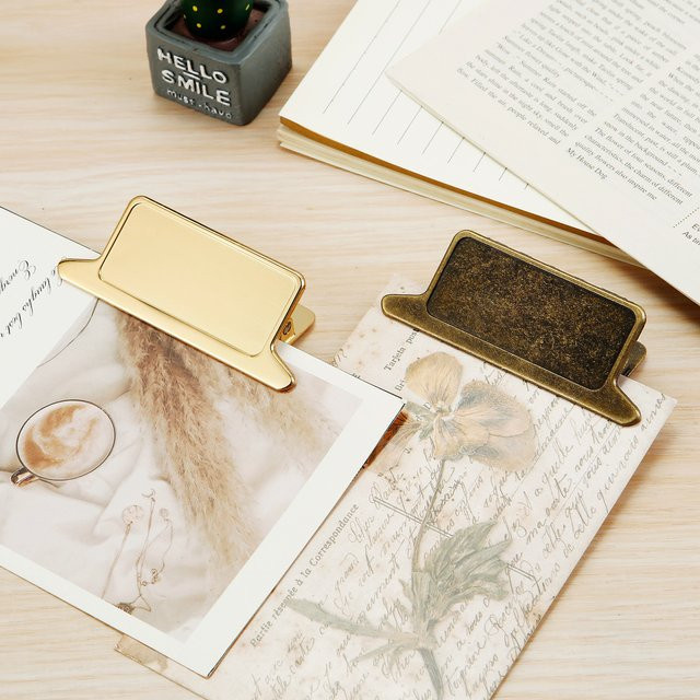Retro Metall Binder Clips in Bronze und Gold für Büro und Schule, 85 mm - Bild 1