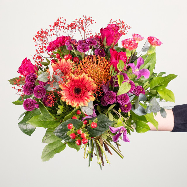 BLUME2000 Bouquet orange pink multicolour Geburtstag Genesungsgruß Party - Bild 1