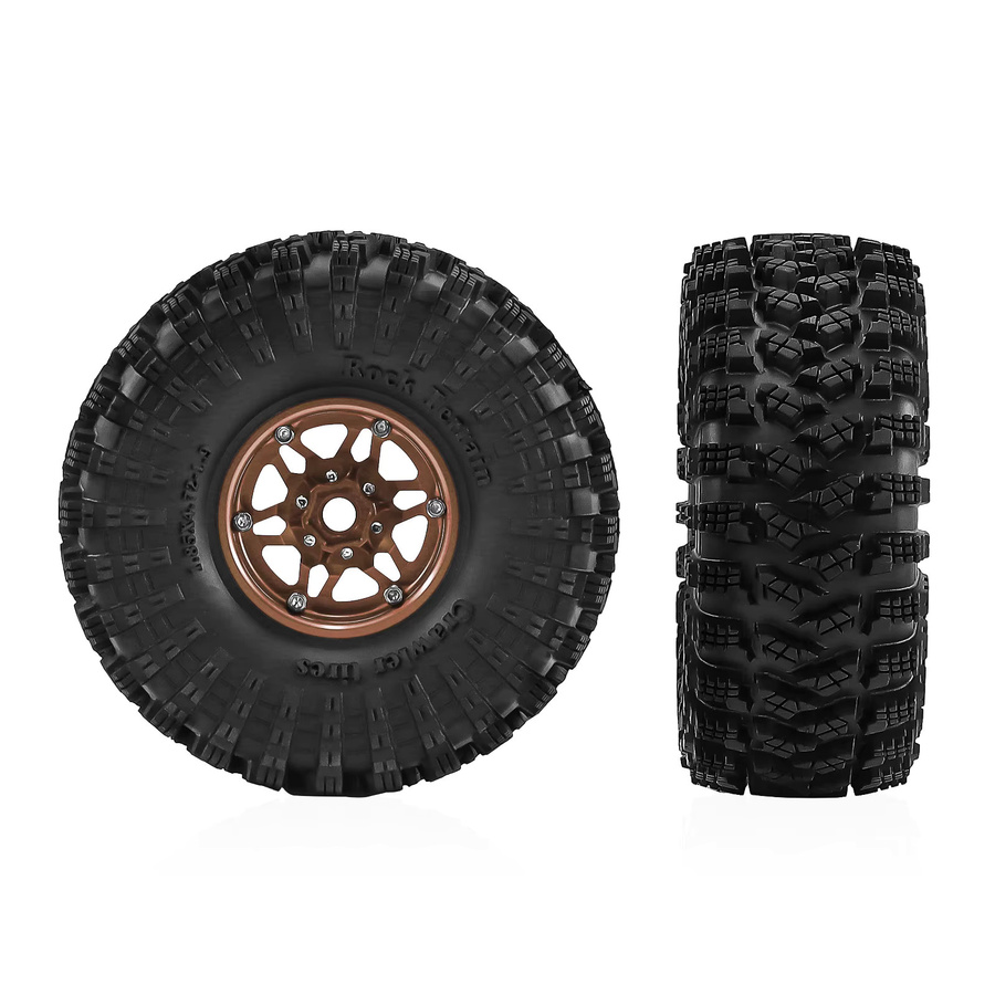 Meep Beadlock-Räder und -Reifen, 1,9 Zoll, 12mm Sechskant, Schwarz - Bild 2