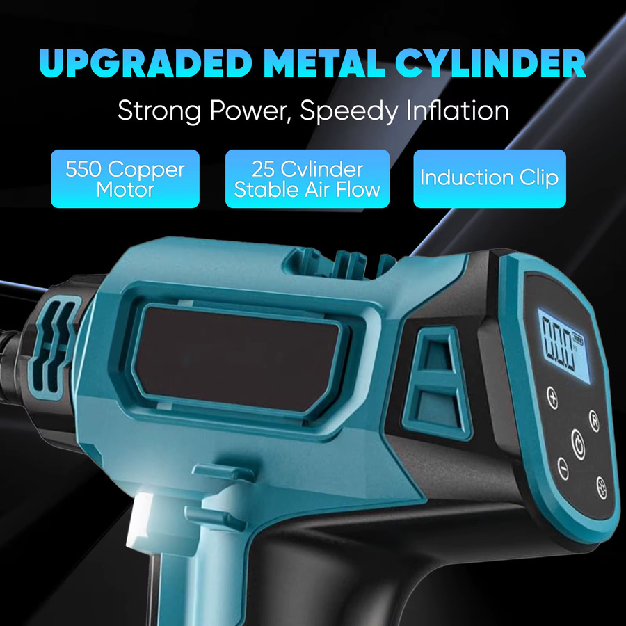 Makita Schnurlose aufblasbare elektrische Auto-Luftpumpe mit digitalem Display für 18 V Akku - Bild 3
