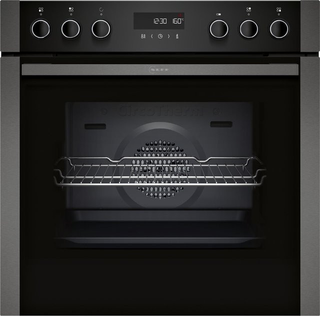 Neff Herdset HLE310SP bestehend aus Backofen und Glaskeramikkochfeld in Graphit und Edelstahl mit Pyrolyse-Selbstreinigung und Heißluft - Bild 1