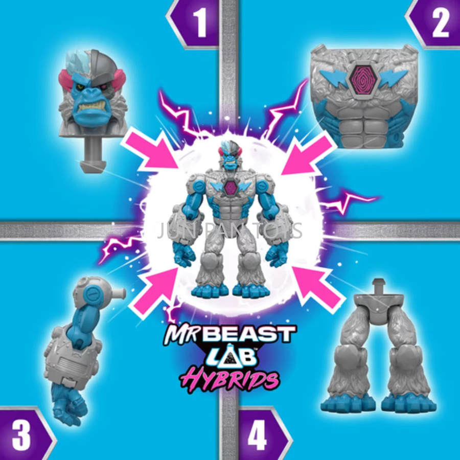 Moose MrBeast Lab Hybrids Hyper Fusion, Mystery Mix and Match Figuren, ab 3 Jahren - Bild 3