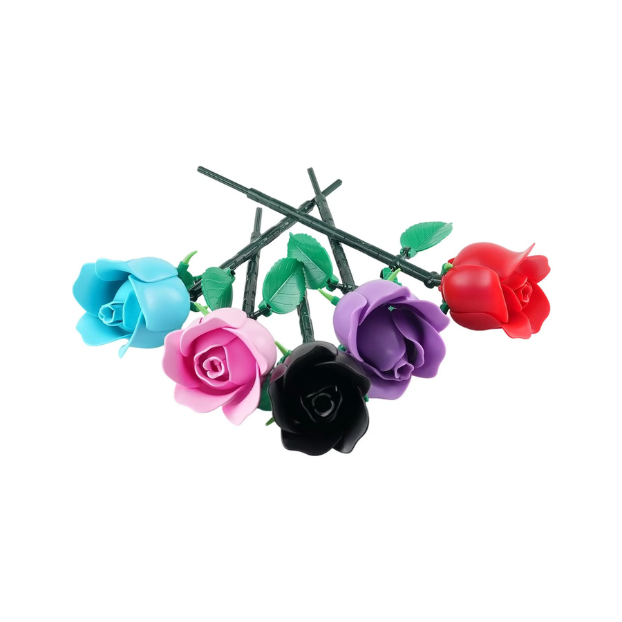 stemedu Ewige Rote Rose Simulations-Bouquet, Baustein-Set, Natur - Bild 2