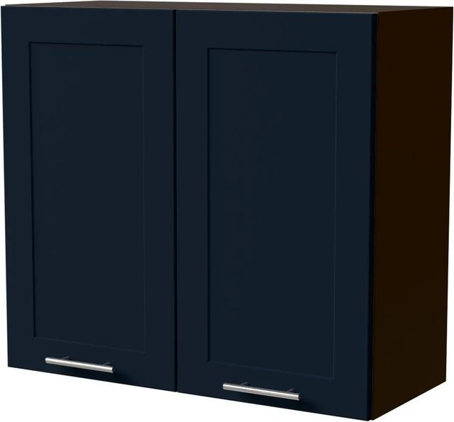 Feldmann-Wohnen Hängeschrank Oslo Küchenschrank Lava und Indigo Matt, B/T/H: 80 x 32,5 x 72 cm - Bild 1