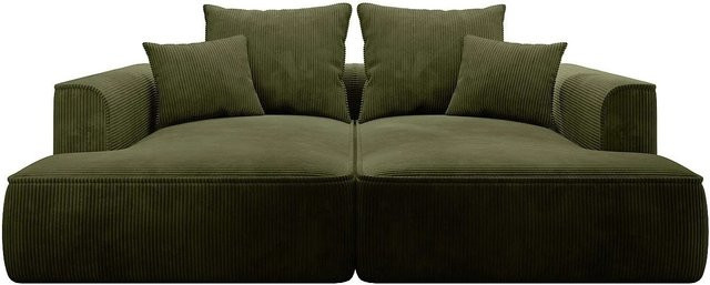 Vente-unique Sofa Pineta in Khaki mit Cordstoff, Breite: 230 cm - Bild 1