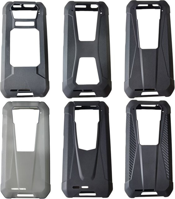 Unihertz Silikon-Halbgehüllte Hülle für 8849 Tank 2 Pro, 3 Pro, 4 Pro und Hike in Schwarz - Bild 1