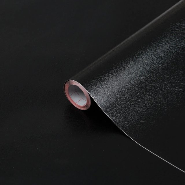 d-c-fix Selbstklebefolie Leder Uni Schwarz geprägt, Breite: 45 cm, Länge: 2 m - Bild 1